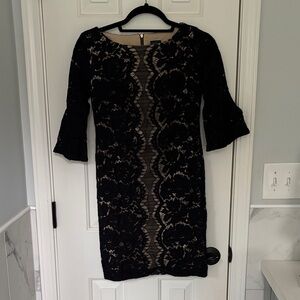 Elegant Black Lace Cocktail Dress